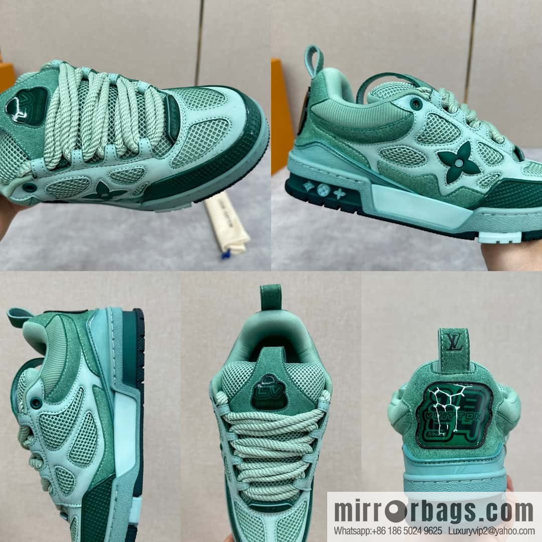 💋💍L home new products L * V SKATE washing gradual change sports shoes series 1ACQML new LV SKATE sports shoes of the season