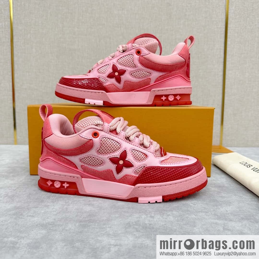 💋💍L home new products L * V SKATE washing gradual change sports shoes series 1ACQML new LV SKATE sports shoes of the season
