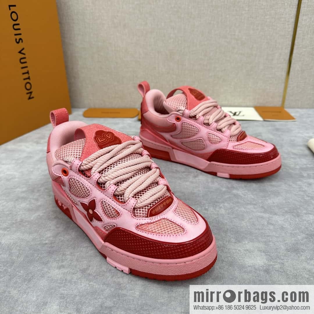 💋💍L home new products L * V SKATE washing gradual change sports shoes series 1ACQML new LV SKATE sports shoes of the season