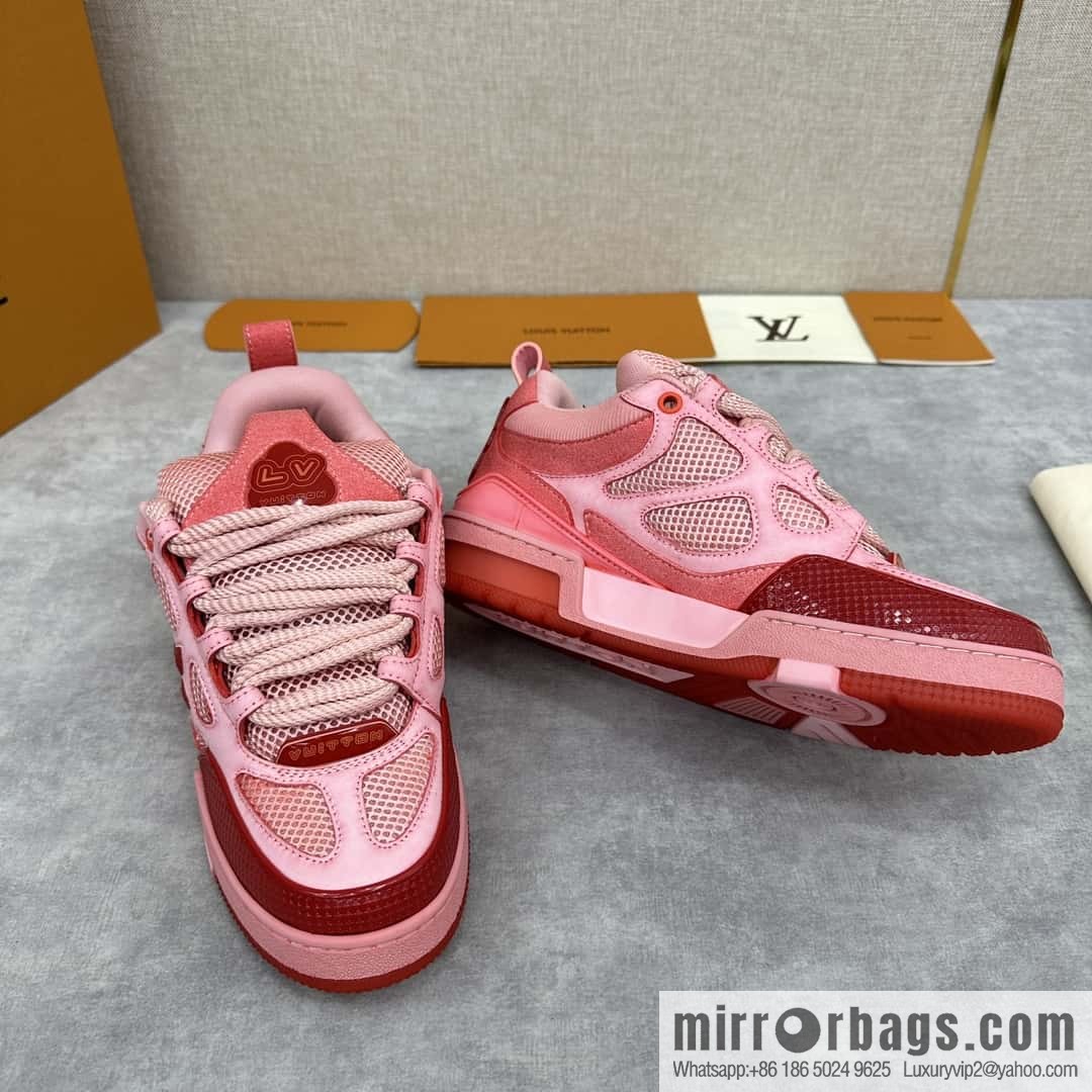 💋💍L home new products L * V SKATE washing gradual change sports shoes series 1ACQML new LV SKATE sports shoes of the season