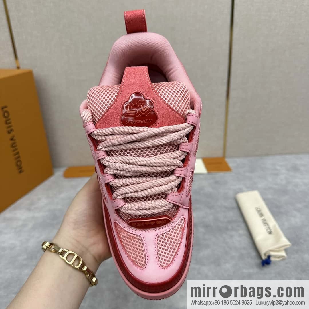 💋💍L home new products L * V SKATE washing gradual change sports shoes series 1ACQML new LV SKATE sports shoes of the season