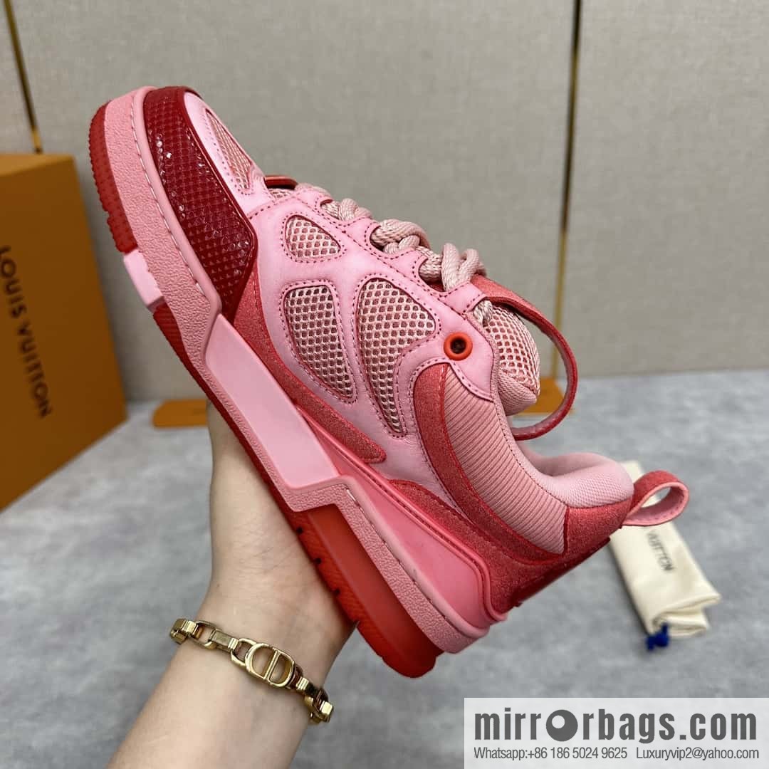 💋💍L home new products L * V SKATE washing gradual change sports shoes series 1ACQML new LV SKATE sports shoes of the season