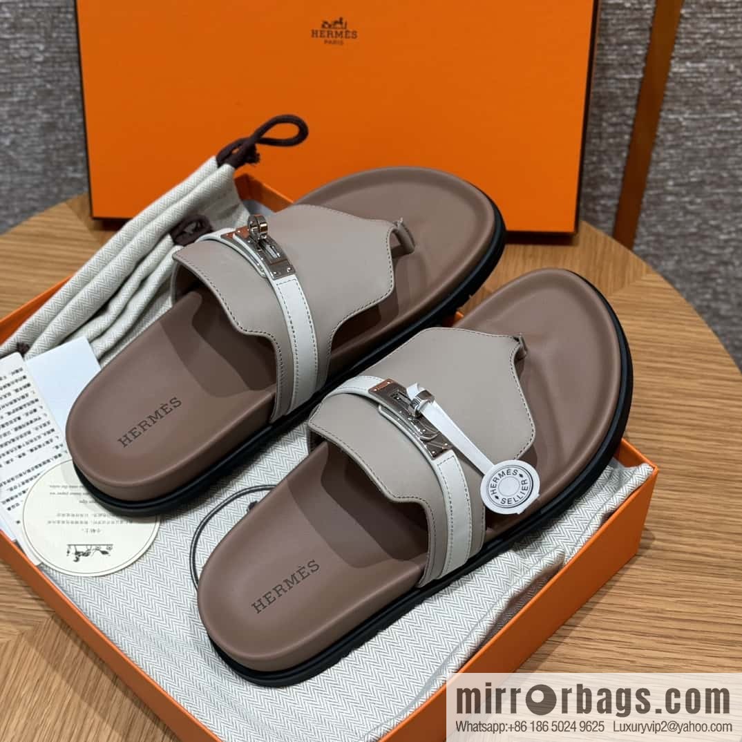 HERMES 258 Empire pinch, plain/swift gray-yellow beige/Grayish-yellow beige