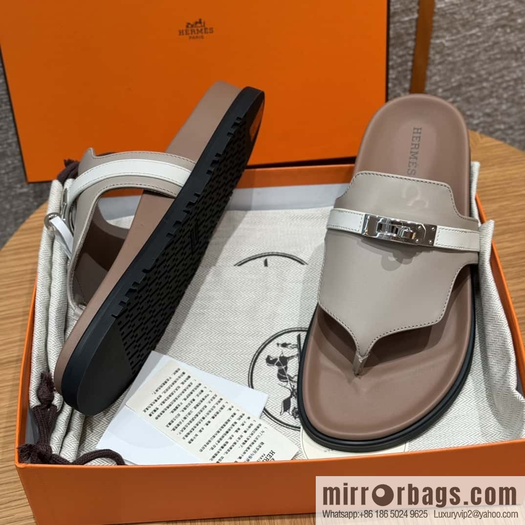 HERMES 258 Empire pinch, plain/swift gray-yellow beige/Grayish-yellow beige