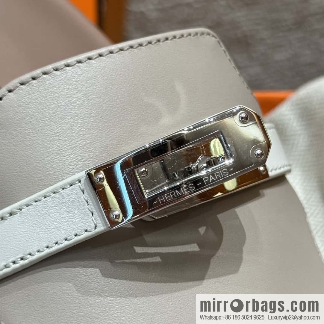HERMES 258 Empire pinch, plain/swift gray-yellow beige/Grayish-yellow beige