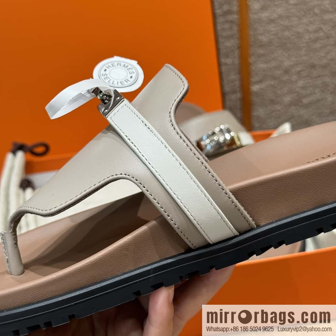 HERMES 258 Empire pinch, plain/swift gray-yellow beige/Grayish-yellow beige