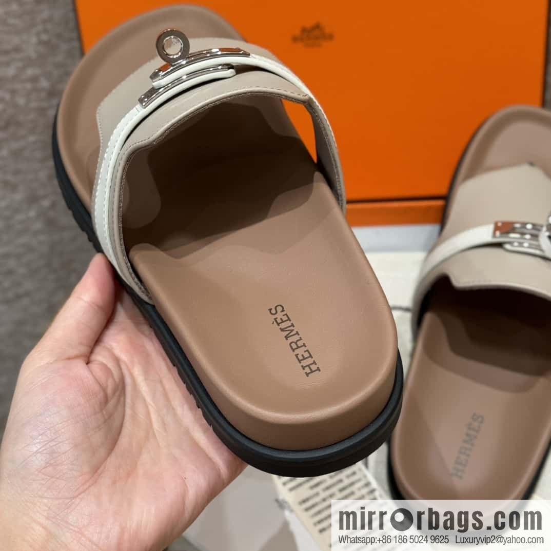 HERMES 258 Empire pinch, plain/swift gray-yellow beige/Grayish-yellow beige