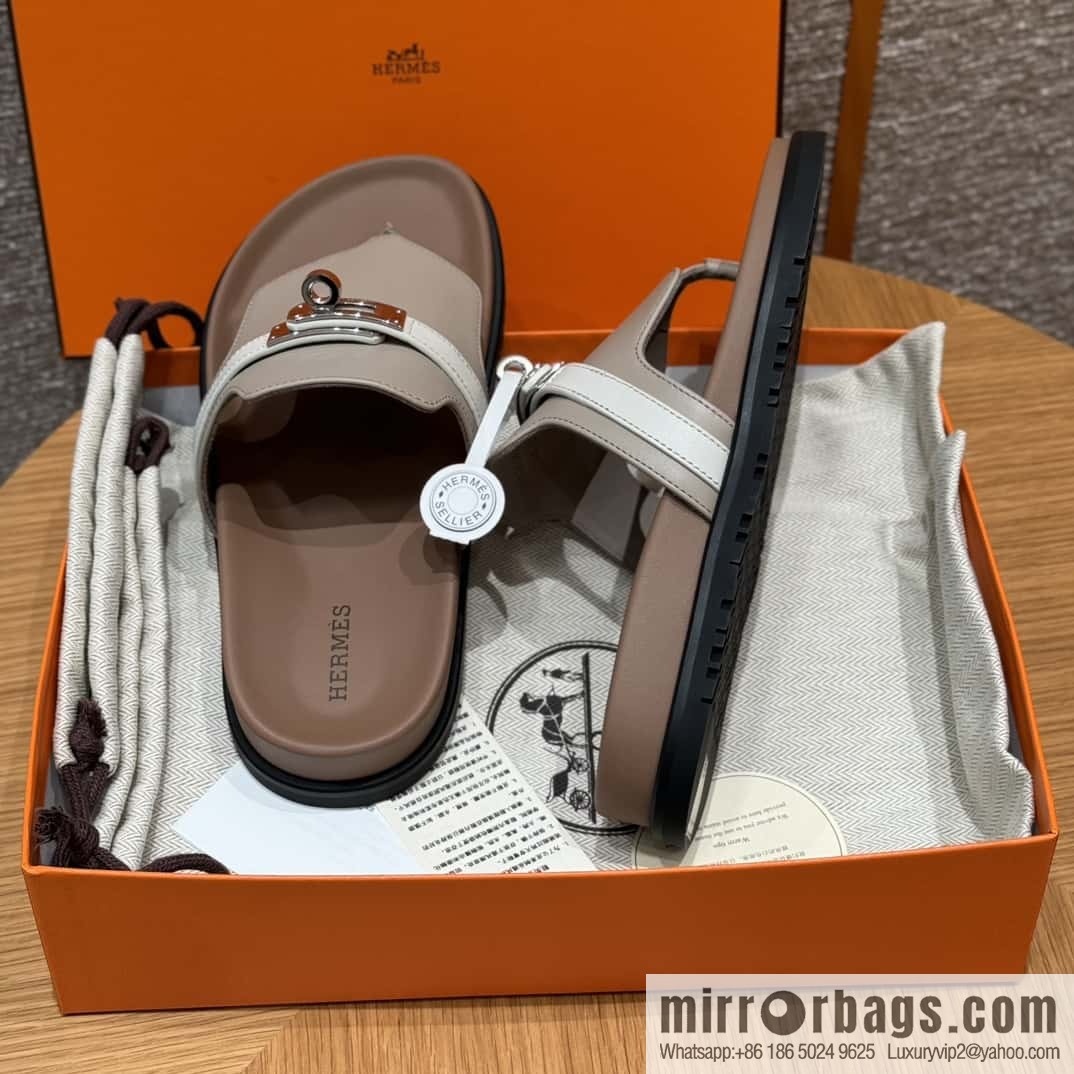 HERMES 258 Empire pinch, plain/swift gray-yellow beige/Grayish-yellow beige