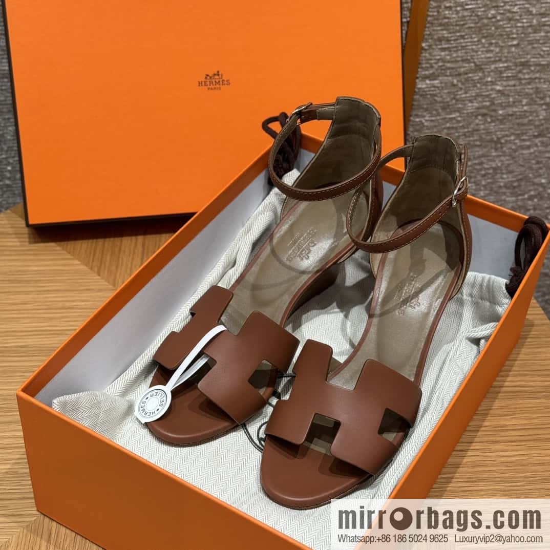 HERMES 021 Legend high heel sandals, calfskin/calfskin gold brown/ck37/gold
