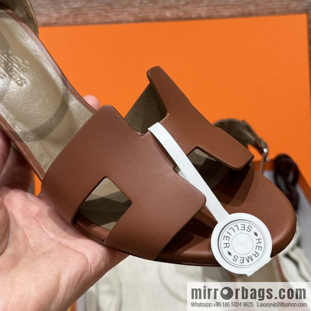 HERMES 021 Legend high heel sandals, calfskin/calfskin gold brown/ck37/gold
