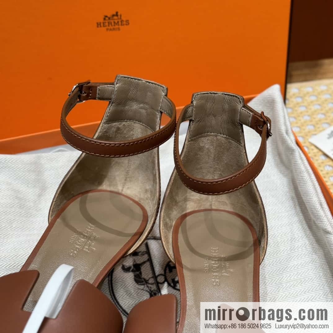 HERMES 021 Legend high heel sandals, calfskin/calfskin gold brown/ck37/gold
