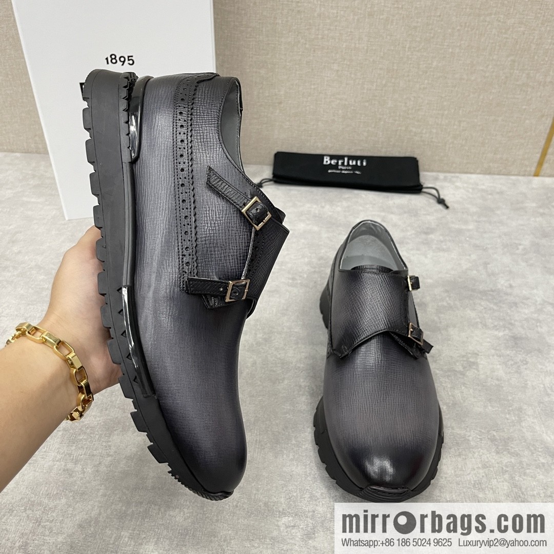 Berlut Bruti, Upgraded Third Generation Private Model Outsole Fast Track Leather Sneakers