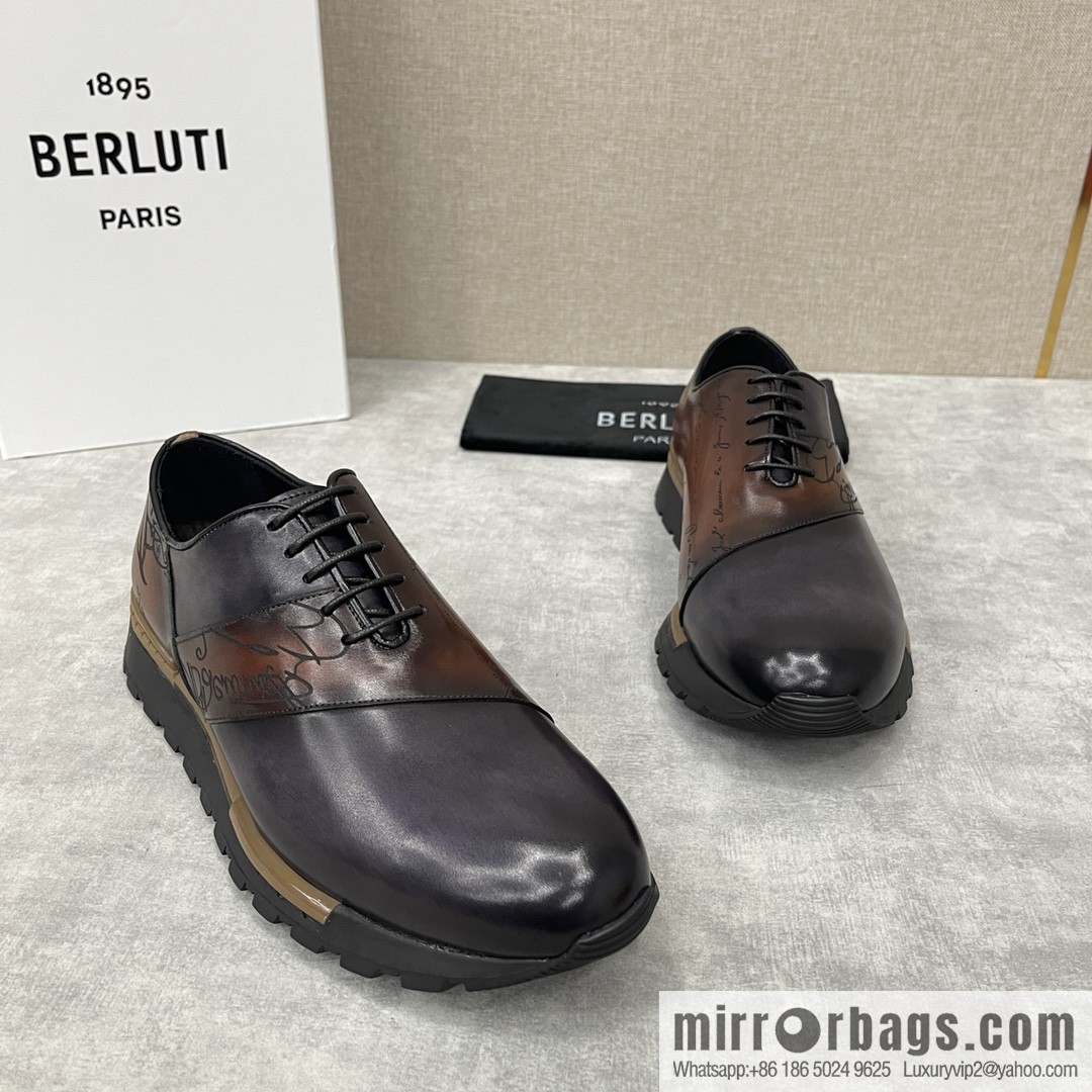 Berlut Bruti, Upgraded Third Generation Private Model Outsole Fast Track Leather Sneakers