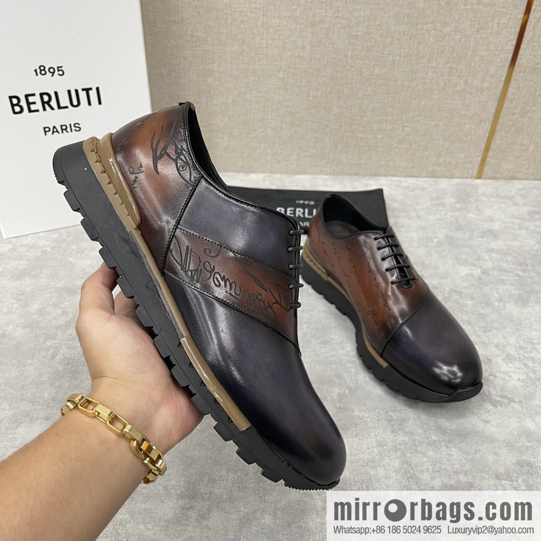 Berlut Bruti, Upgraded Third Generation Private Model Outsole Fast Track Leather Sneakers