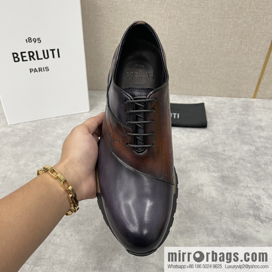 Berlut Bruti, Upgraded Third Generation Private Model Outsole Fast Track Leather Sneakers