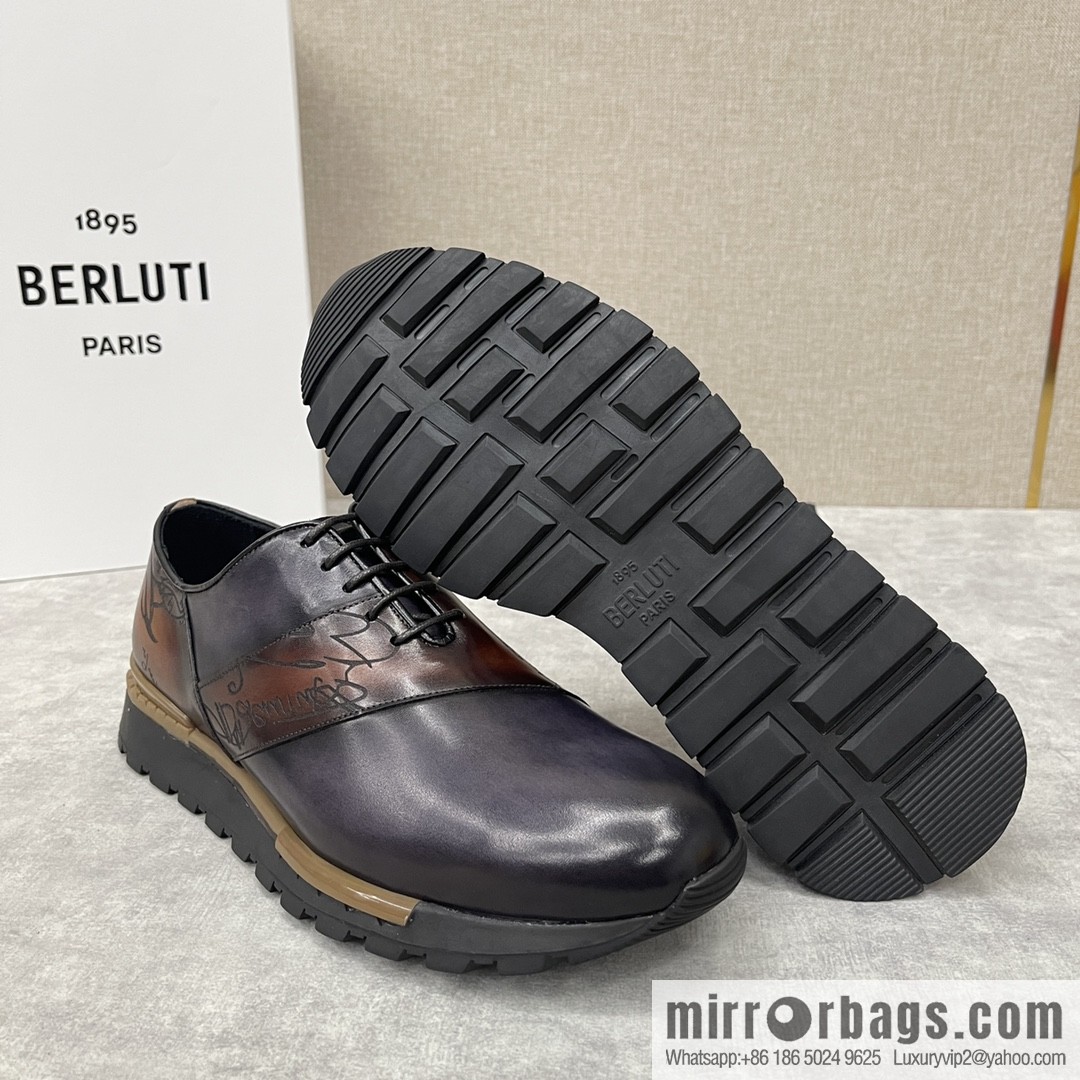 Berlut Bruti, Upgraded Third Generation Private Model Outsole Fast Track Leather Sneakers