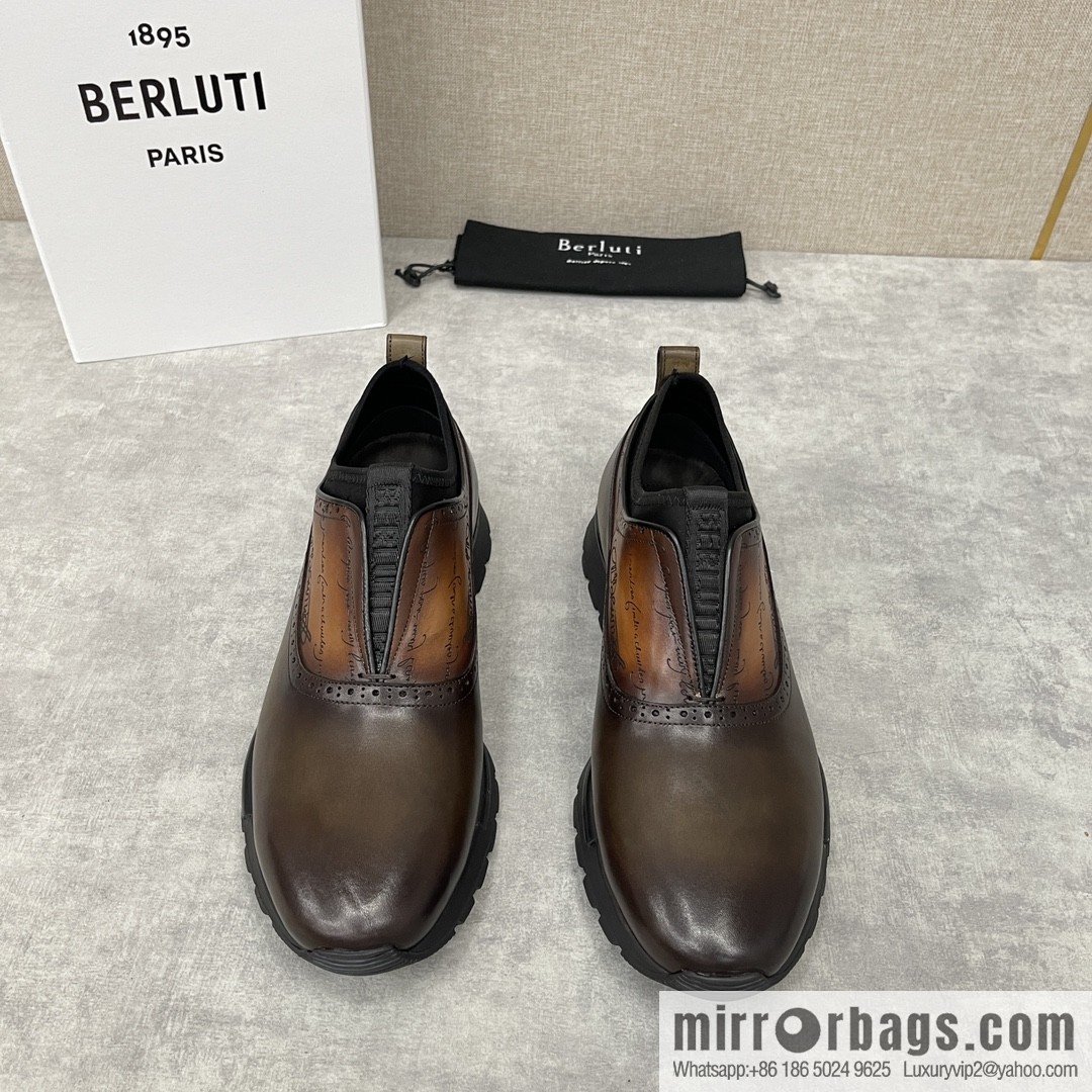 Berlut Bruti, Upgraded Third Generation Private Model Outsole Fast Track Leather Sneakers