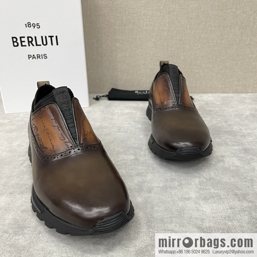 Berlut Bruti, Upgraded Third Generation Private Model Outsole Fast Track Leather Sneakers