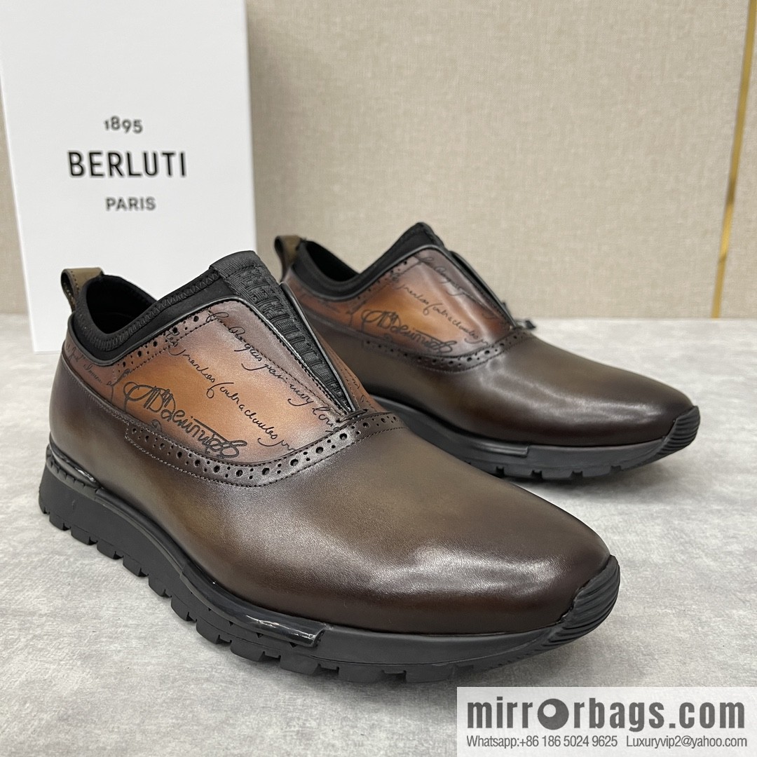 Berlut Bruti, Upgraded Third Generation Private Model Outsole Fast Track Leather Sneakers