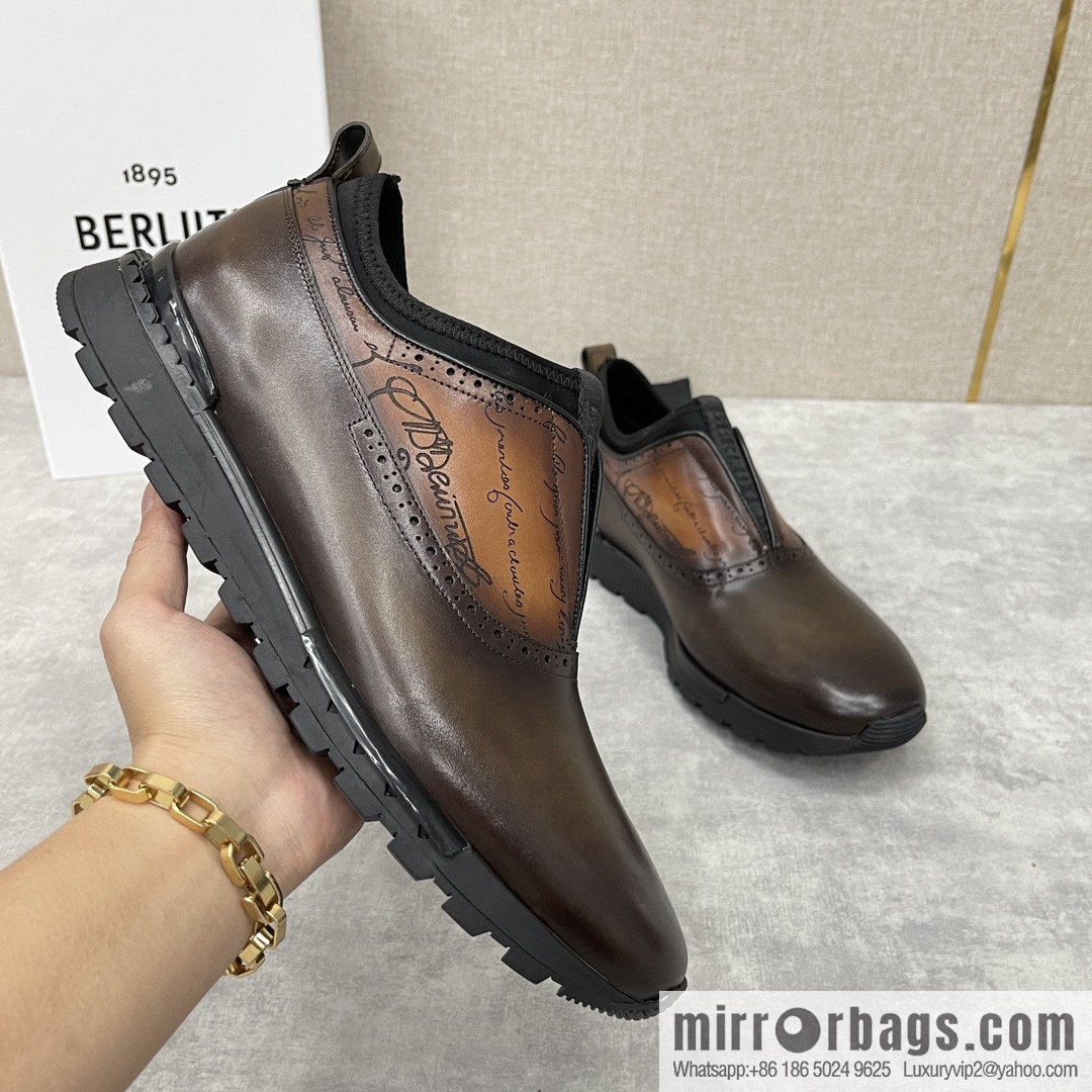 Berlut Bruti, Upgraded Third Generation Private Model Outsole Fast Track Leather Sneakers
