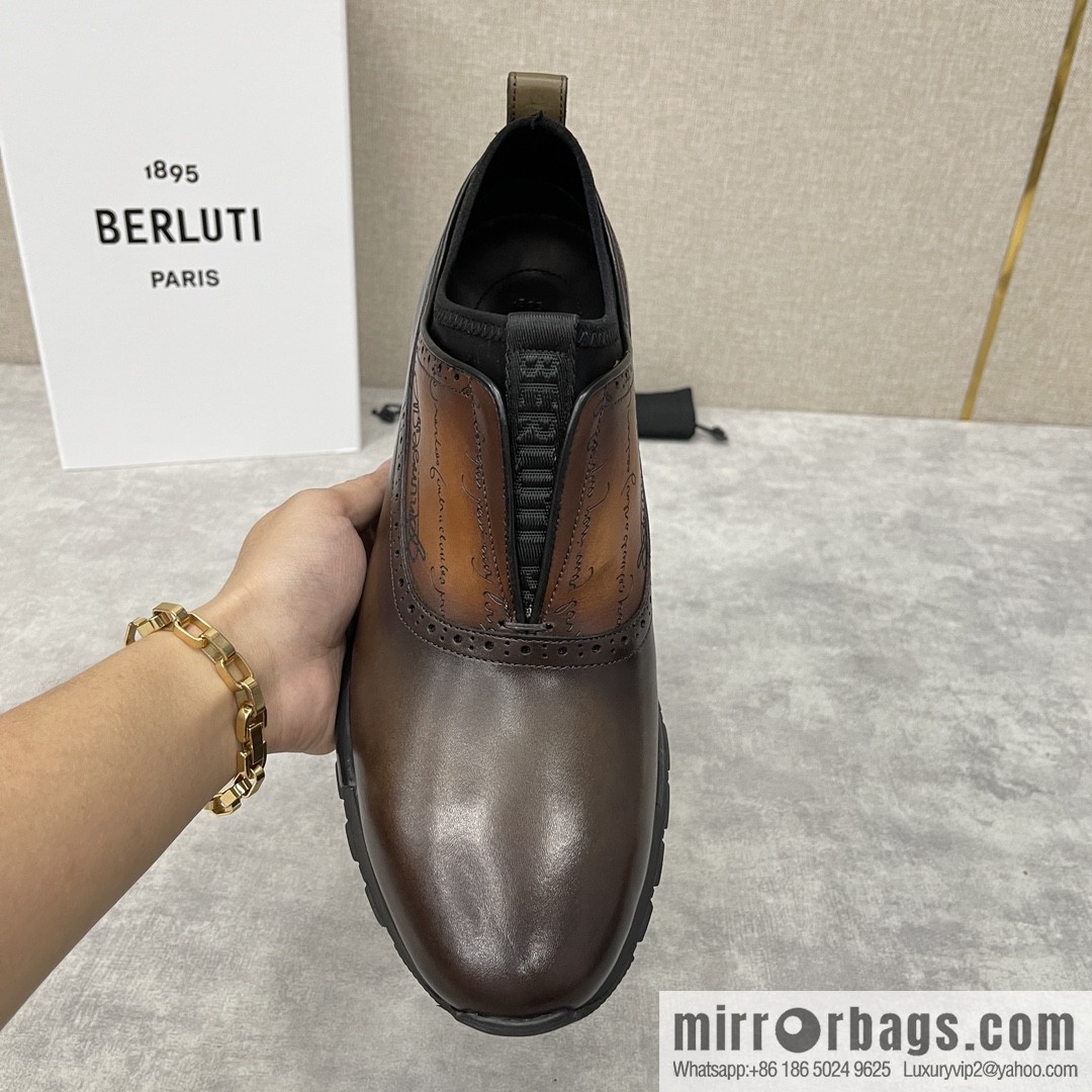Berlut Bruti, Upgraded Third Generation Private Model Outsole Fast Track Leather Sneakers