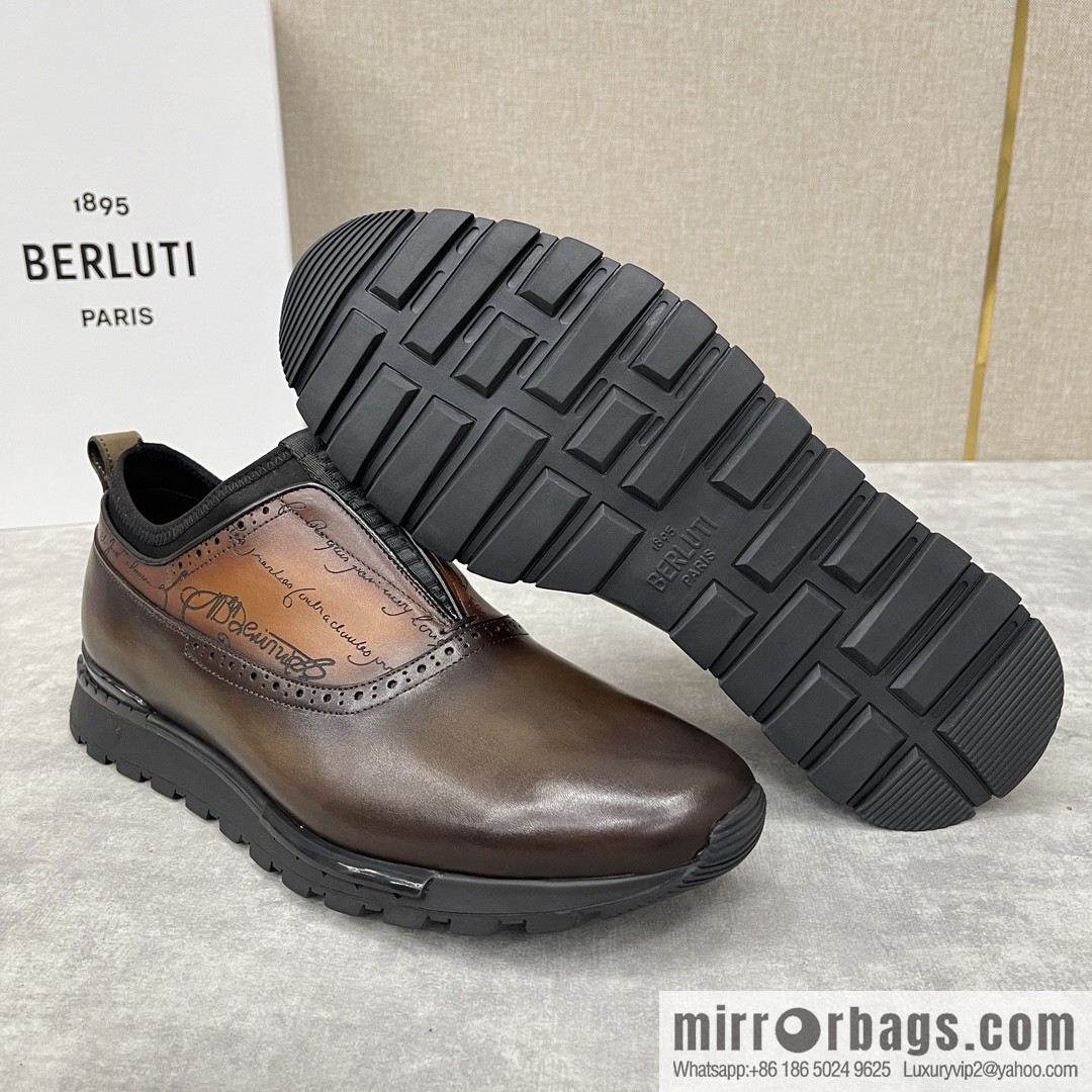 Berlut Bruti, Upgraded Third Generation Private Model Outsole Fast Track Leather Sneakers