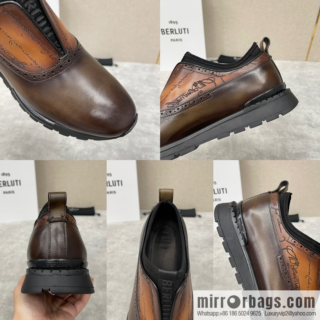 Berlut Bruti, Upgraded Third Generation Private Model Outsole Fast Track Leather Sneakers