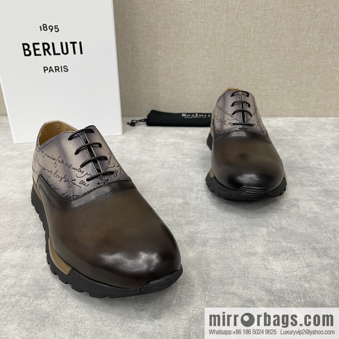 Berlut Bruti, Upgraded Third Generation Private Model Outsole Fast Track Leather Sneakers