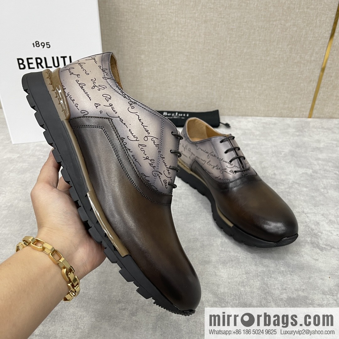 Berlut Bruti, Upgraded Third Generation Private Model Outsole Fast Track Leather Sneakers