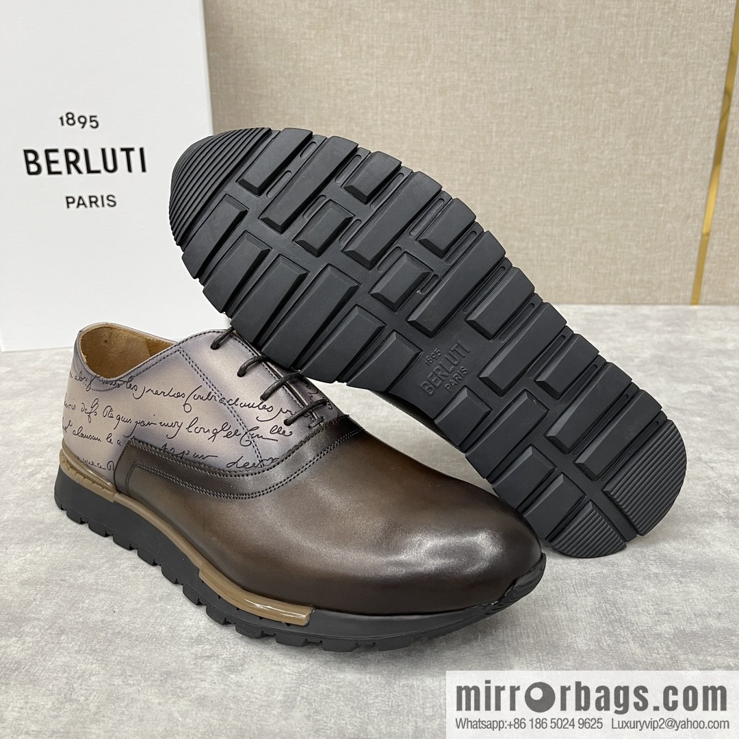 Berlut Bruti, Upgraded Third Generation Private Model Outsole Fast Track Leather Sneakers