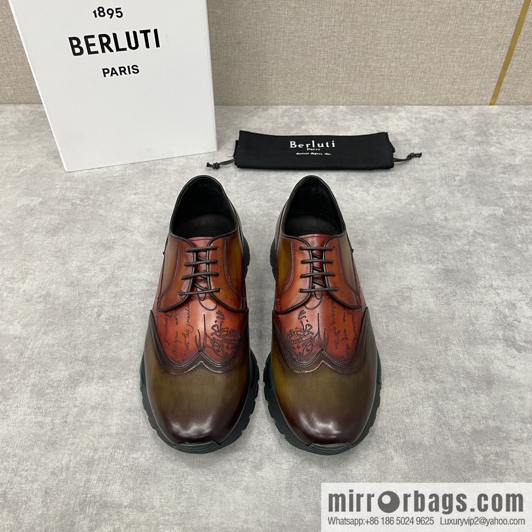 Berlut Bruti, Upgraded Third Generation Private Model Outsole Fast Track Leather Sneakers