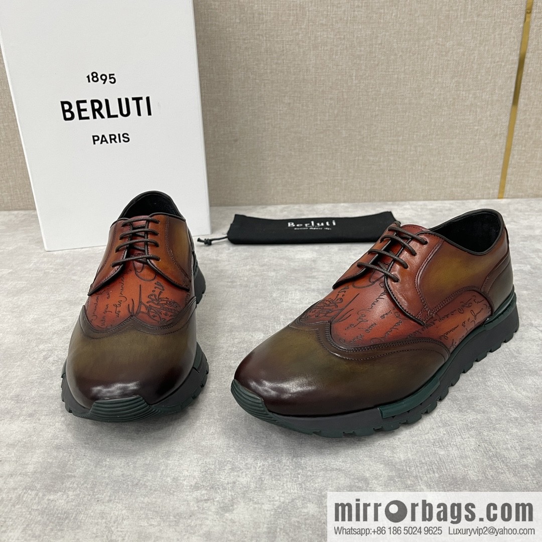 Berlut Bruti, Upgraded Third Generation Private Model Outsole Fast Track Leather Sneakers