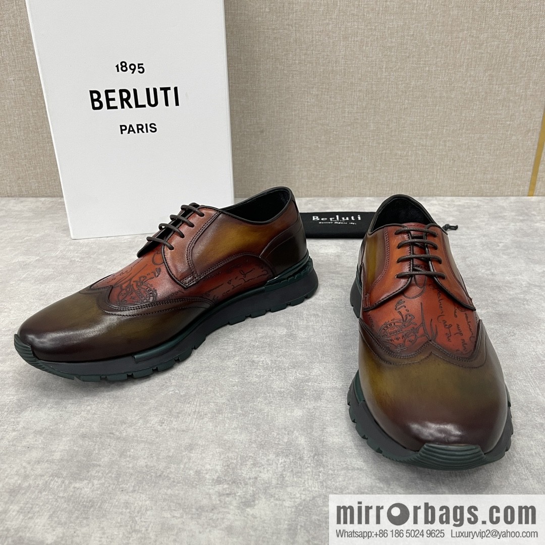 Berlut Bruti, Upgraded Third Generation Private Model Outsole Fast Track Leather Sneakers
