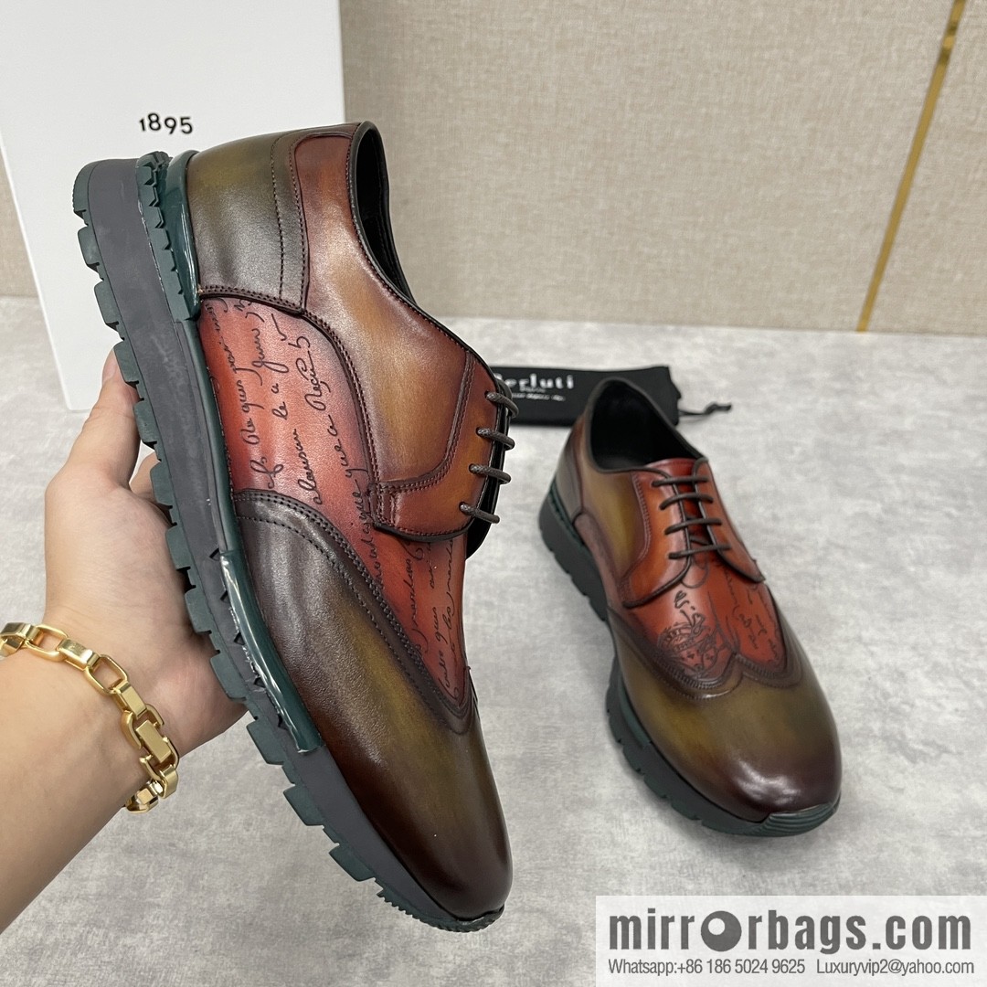 Berlut Bruti, Upgraded Third Generation Private Model Outsole Fast Track Leather Sneakers