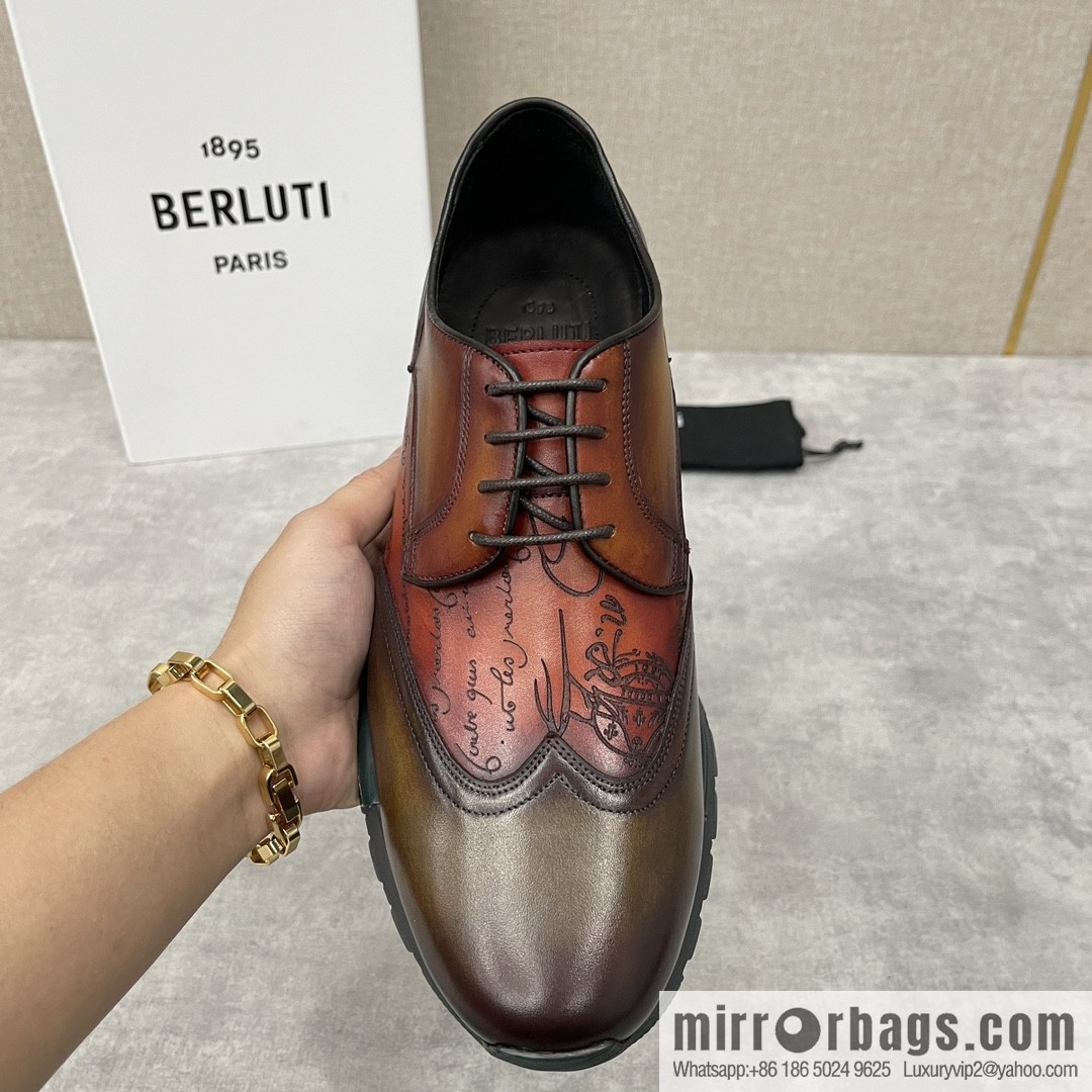 Berlut Bruti, Upgraded Third Generation Private Model Outsole Fast Track Leather Sneakers