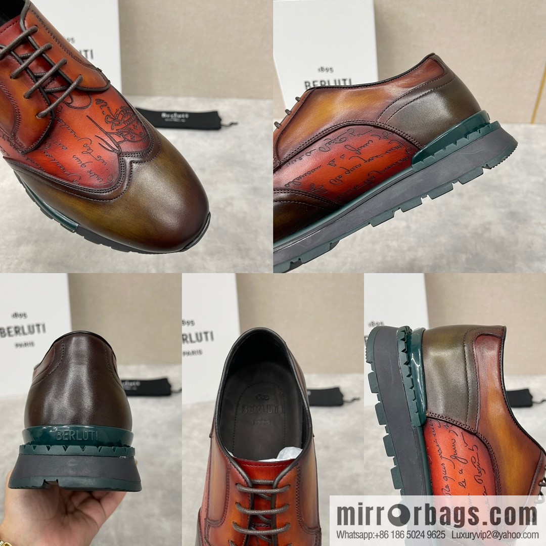 Berlut Bruti, Upgraded Third Generation Private Model Outsole Fast Track Leather Sneakers