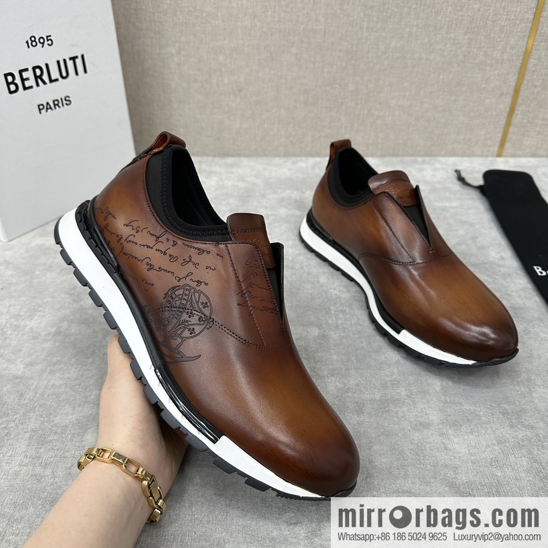 Berlut Bruti, Upgraded Third Generation Private Model Outsole Fast Track Leather Sneakers