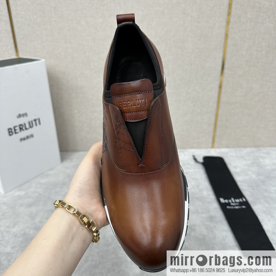 Berlut Bruti, Upgraded Third Generation Private Model Outsole Fast Track Leather Sneakers