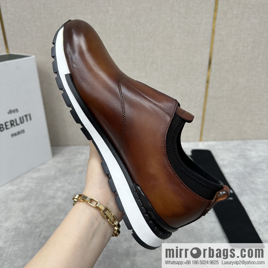 Berlut Bruti, Upgraded Third Generation Private Model Outsole Fast Track Leather Sneakers