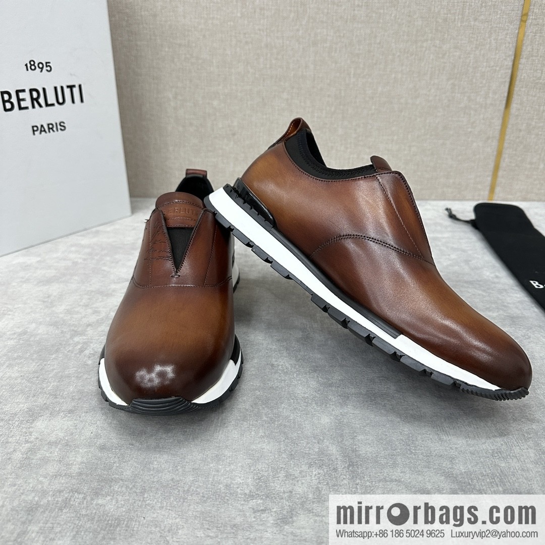 Berlut Bruti, Upgraded Third Generation Private Model Outsole Fast Track Leather Sneakers