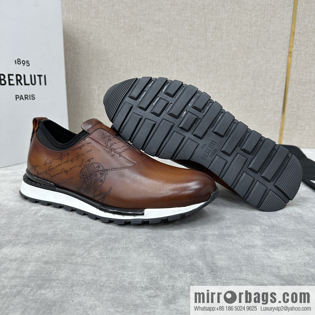 Berlut Bruti, Upgraded Third Generation Private Model Outsole Fast Track Leather Sneakers