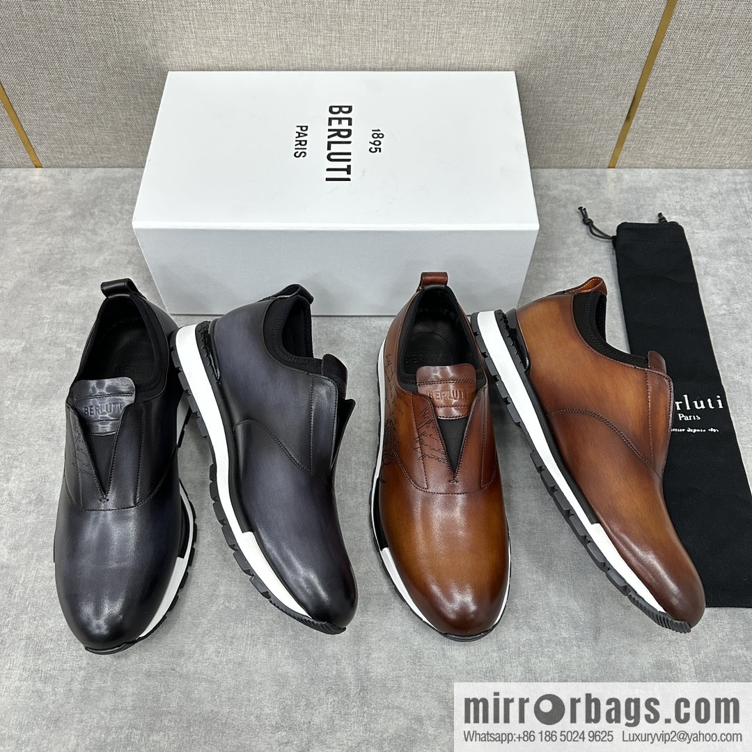 Berlut Bruti, Upgraded Third Generation Private Model Outsole Fast Track Leather Sneakers