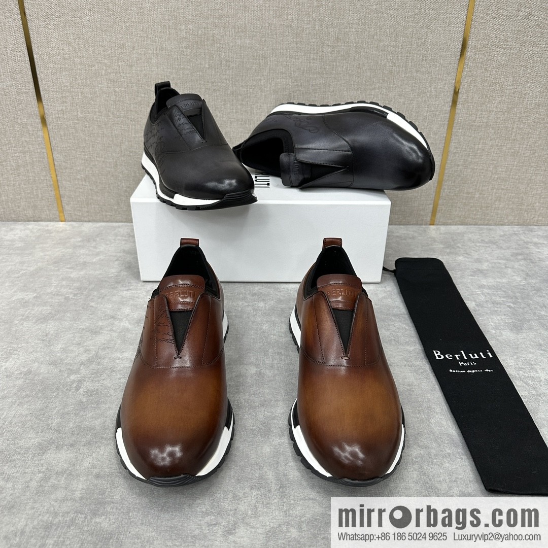 Berlut Bruti, Upgraded Third Generation Private Model Outsole Fast Track Leather Sneakers
