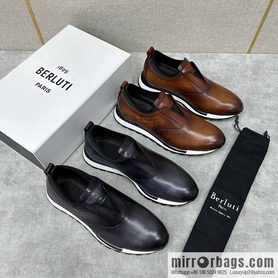 Berlut Bruti, Upgraded Third Generation Private Model Outsole Fast Track Leather Sneakers