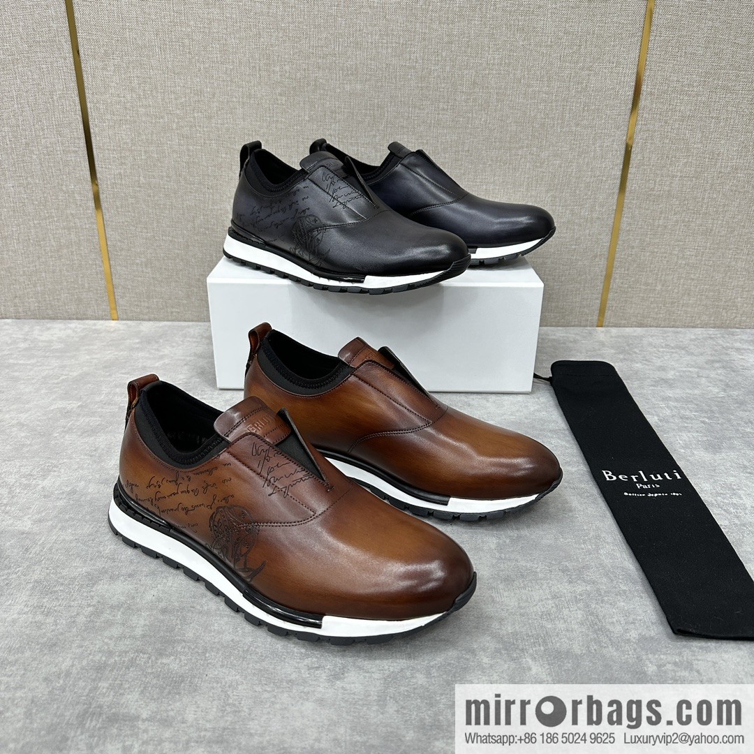 Berlut Bruti, Upgraded Third Generation Private Model Outsole Fast Track Leather Sneakers
