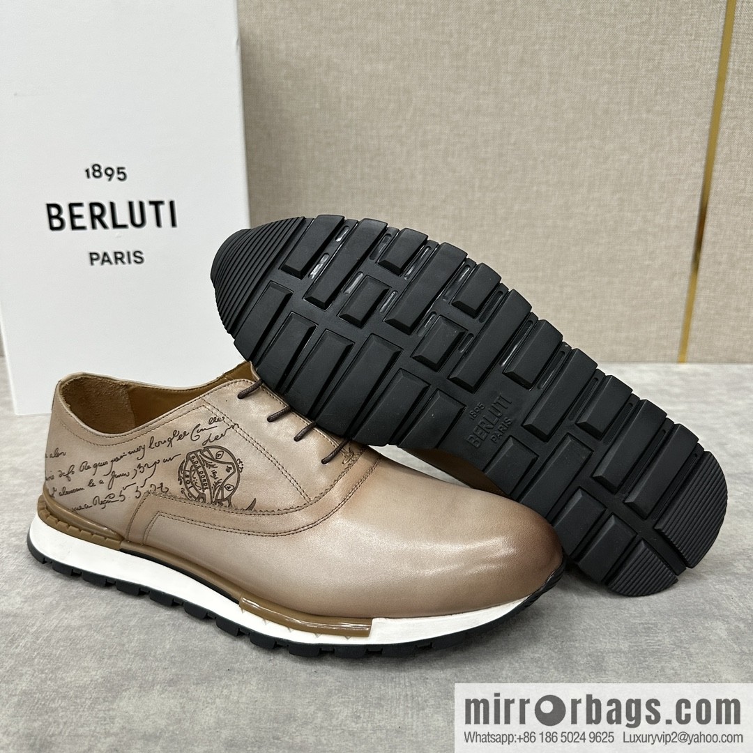Berlut Bruti, Upgraded Third Generation Private Model Outsole Fast Track Leather Sneakers