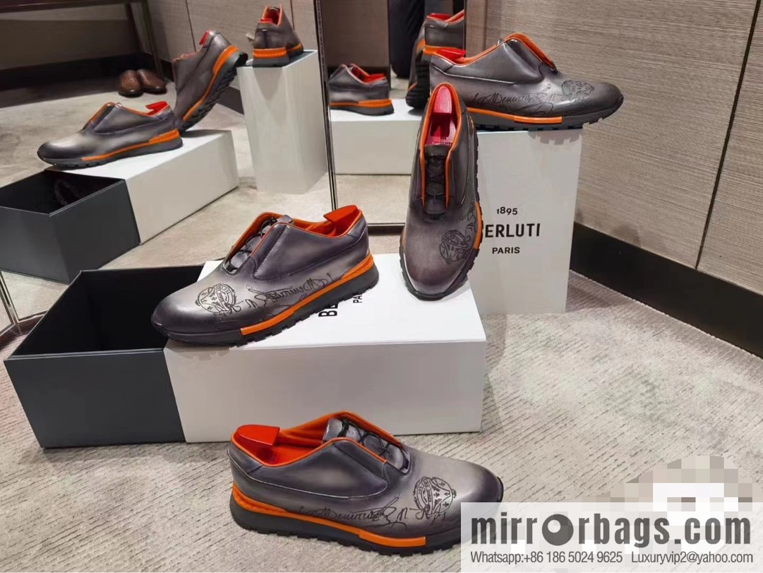 Berlut Bruti, Upgraded Third Generation Private Model Outsole Fast Track Leather Sneakers