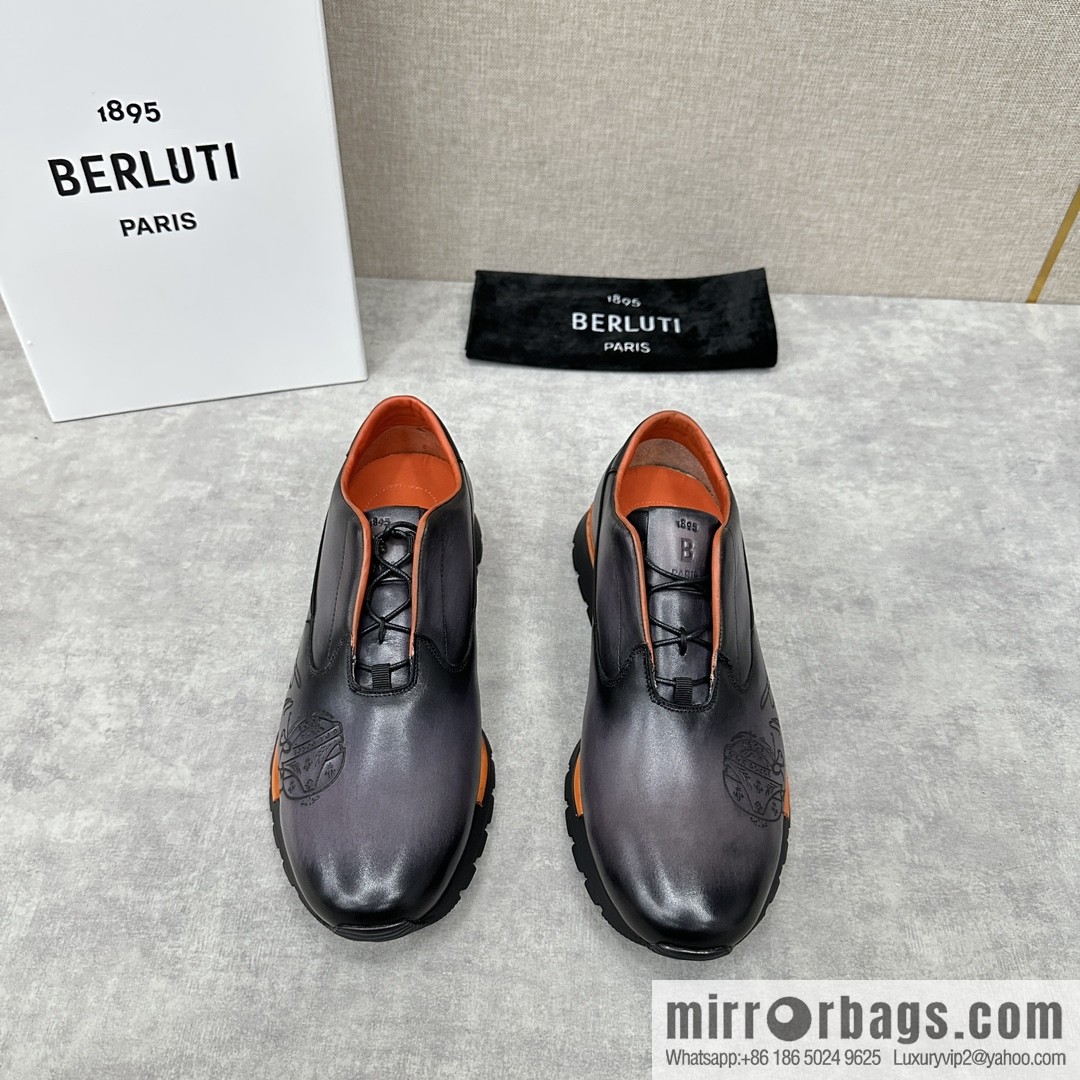 Berlut Bruti, Upgraded Third Generation Private Model Outsole Fast Track Leather Sneakers