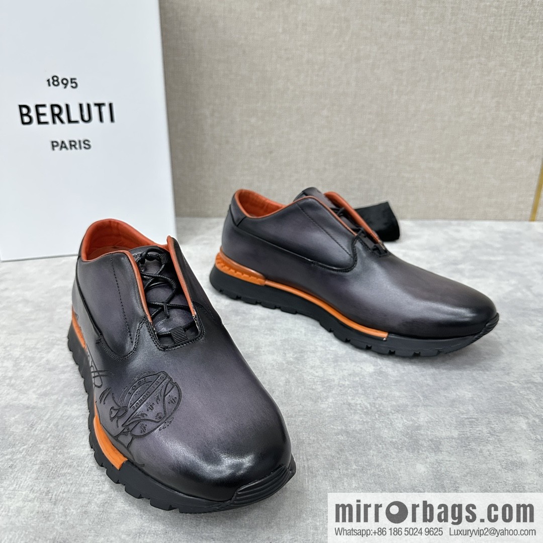 Berlut Bruti, Upgraded Third Generation Private Model Outsole Fast Track Leather Sneakers
