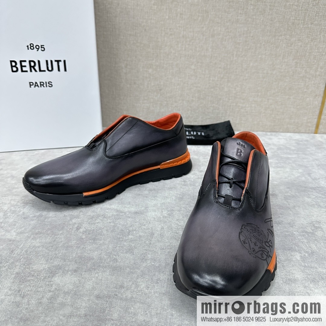 Berlut Bruti, Upgraded Third Generation Private Model Outsole Fast Track Leather Sneakers